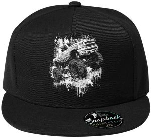 Monster truck, bílý tisk