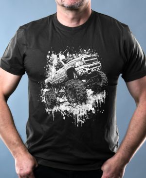 Monster truck, bílý tisk