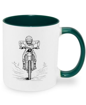 Motokrosový jezdec, černý tisk