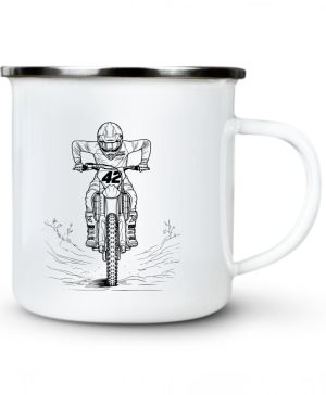 Motokrosový jezdec, černý tisk