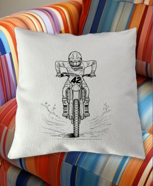 Motokrosový jezdec, černý tisk