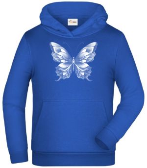 Motýlí ornament, bílý potisk