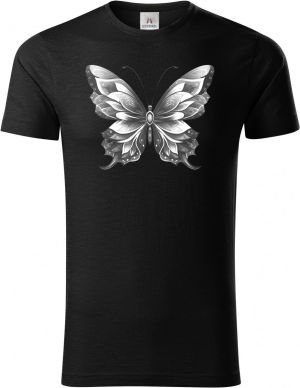 Motýlí ornament, bílý potisk