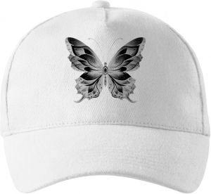 Motýlí ornament, černý potisk