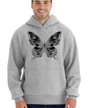 Motýlí ornament, černý potisk