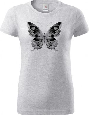 Motýlí ornament, černý potisk