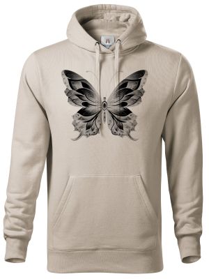 Motýlí ornament, černý potisk