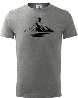 Mountain ski, černý potisk
