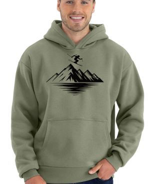 Mountain ski, černý potisk