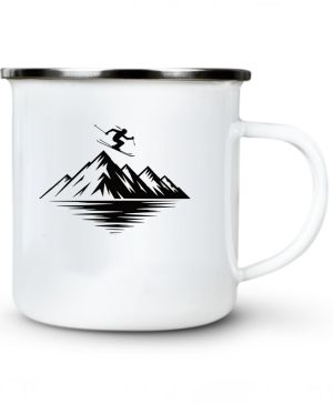 Mountain ski, černý potisk