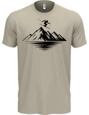 Mountain ski, černý potisk