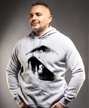 MTB - Mountain bike, horské kolo, v4, černý potisk