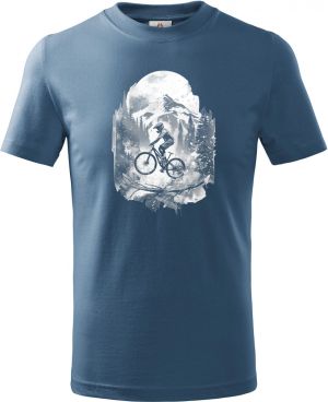 MTB západ slunce, bílý potiskl