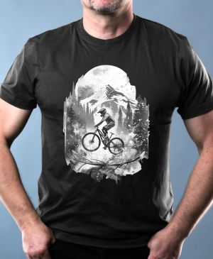 MTB západ slunce, bílý potiskl