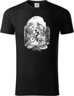 MTB západ slunce, bílý potiskl