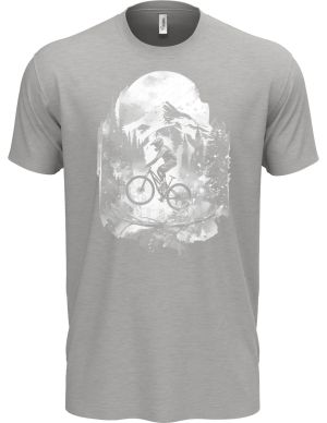 MTB západ slunce, bílý potiskl