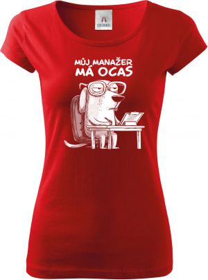 Můj manažer má ocas, bílý potisk