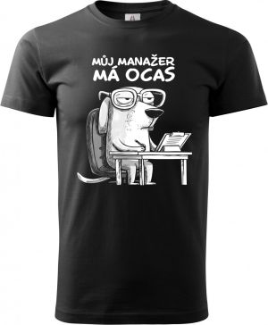 Můj manažer má ocas, bílý potisk