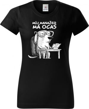 Můj manažer má ocas, bílý potisk