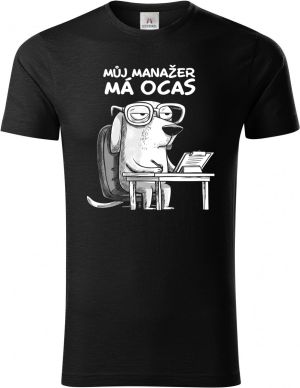 Můj manažer má ocas, bílý potisk