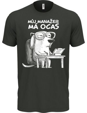 Můj manažer má ocas, bílý potisk