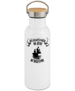 Můj nejlepší parťák na ryby, mi říká synu, černý tisk