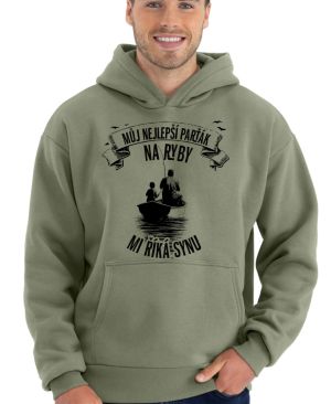 Můj nejlepší parťák na ryby, mi říká synu, černý tisk