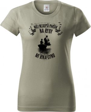 Můj nejlepší parťák na ryby, mi říká synu, černý tisk