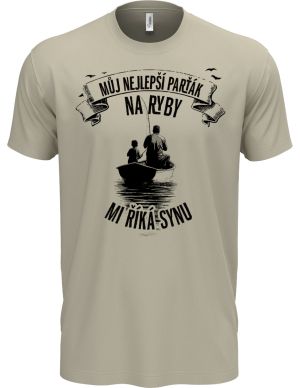 Můj nejlepší parťák na ryby, mi říká synu, černý tisk