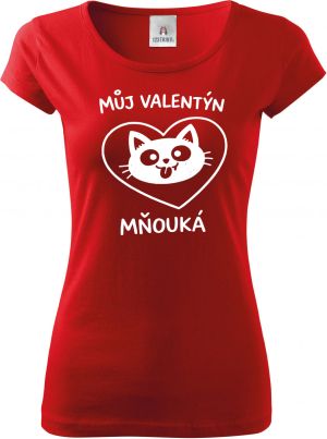 Můj Valentýn mňouká, bílý potisk