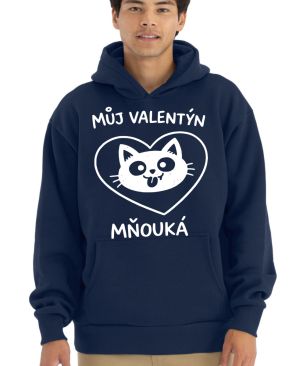 Můj Valentýn mňouká, bílý potisk