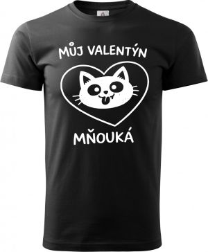 Můj Valentýn mňouká, bílý potisk