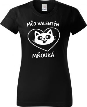 Můj Valentýn mňouká, bílý potisk
