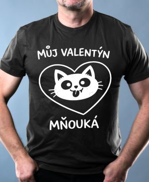 Můj Valentýn mňouká, bílý potisk