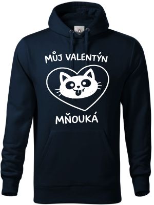 Můj Valentýn mňouká, bílý potisk