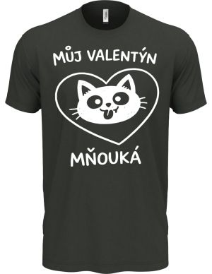Můj Valentýn mňouká, bílý potisk