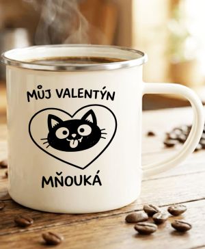 Můj Valentýn mňouká, černý potisk