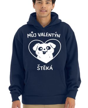 Můj Valentýn štěká, bílý potisk