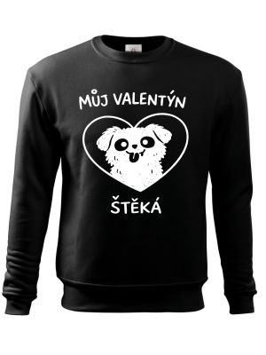 Můj Valentýn štěká, bílý potisk