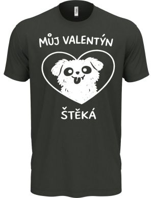 Můj Valentýn štěká, bílý potisk
