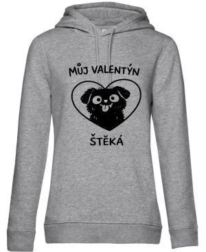 Můj Valentýn štěká, černý potisk