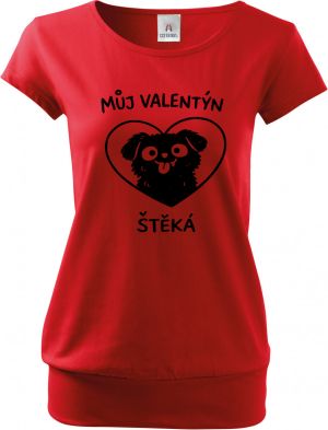 Můj Valentýn štěká, černý potisk