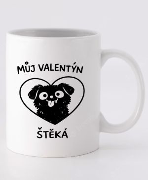 Můj Valentýn štěká, černý potisk