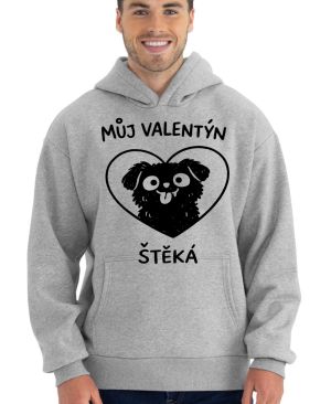 Můj Valentýn štěká, černý potisk