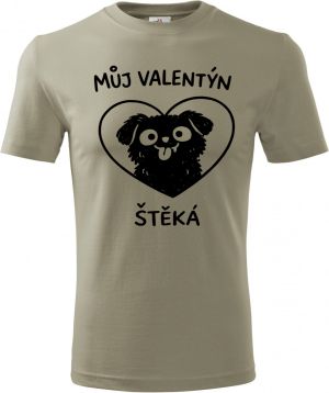 Můj Valentýn štěká, černý potisk