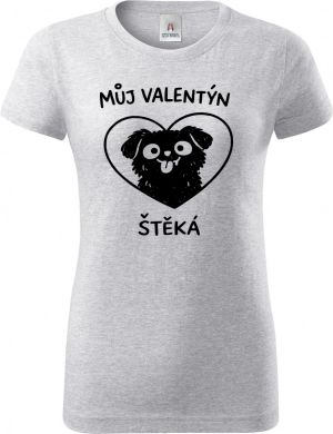 Můj Valentýn štěká, černý potisk