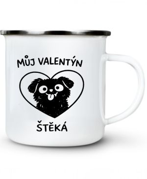 Můj Valentýn štěká, černý potisk