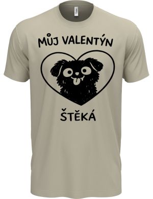 Můj Valentýn štěká, černý potisk