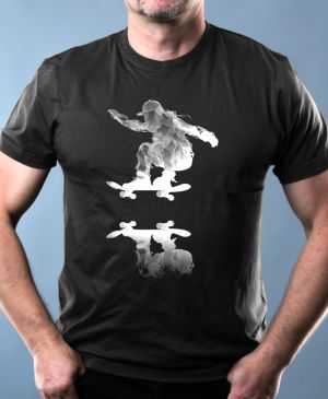 Nebeský skater, bílý potisk