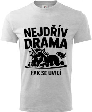 Nejdřív drama, černý potisk